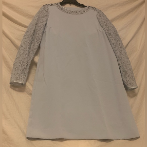 ✨⚡️💥Reiss lace sleeve zipper open exposed back shift dress Sz US 10 - Picture 11 of 14